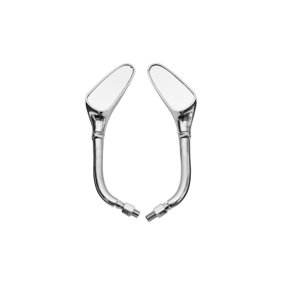 New Pair Chrome Motorcycle Rear View Side Mirrors For Harley/Honda/Kawasaki/Suzuki/Yamaha 762179079200