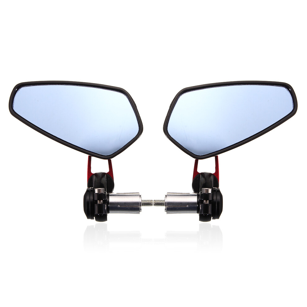 New 7/8Inch 22Mm Universal Motorcycle Aluminum Rear View Side Mirrors Handlebar End Red 762179073468