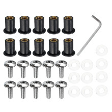 Neues Set 5 mm Motorrad-Windschutzscheiben-Schrauben-Bolzen-Kits Windschutz Edelstahl Detail Suite