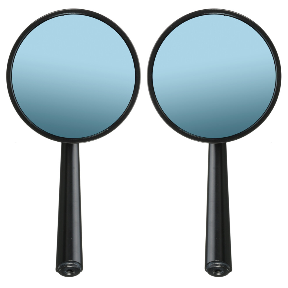 New Cnc Aluminum Round Motorcycle Rear View Mirror For Cruiser Chopper 8Mm 10Mm Black/Silver/Blue 762179083528
