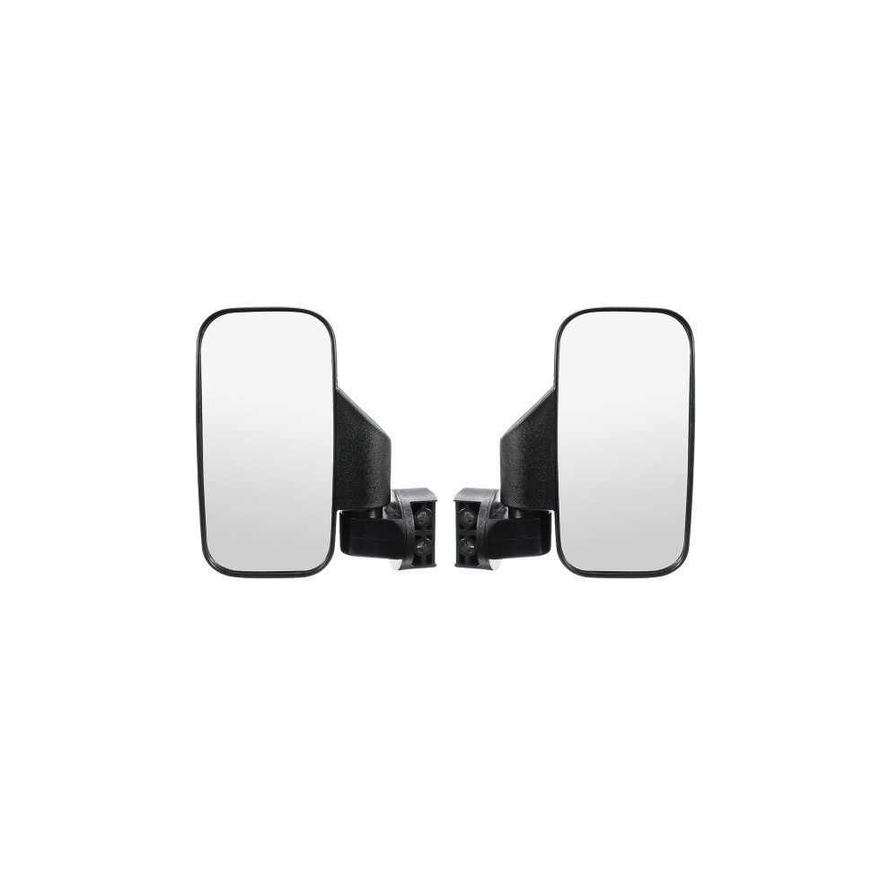 Rear Reversing Side View Mirrors Set Rectangle High Impact Break-Away For Utv/Atv Off Road 304692444488