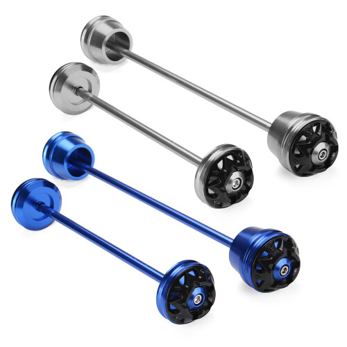 New Motorcycle Front & Rear Axle Fork Crash Sliders Wheel Protector