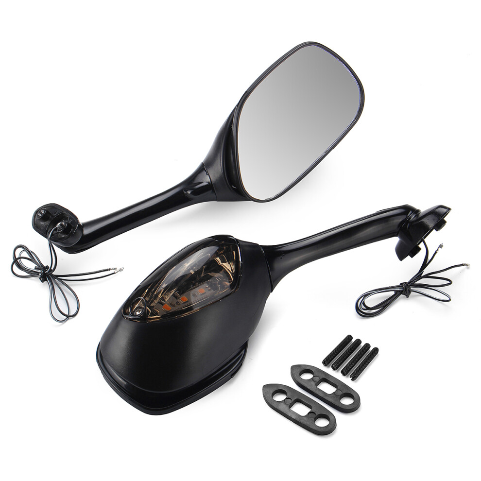 New Motorcycle Rear View Mirrors With Signal Led For Suzuki Gsxr600 Gsxr750 Gsxr1000 2005-2015 762179084464