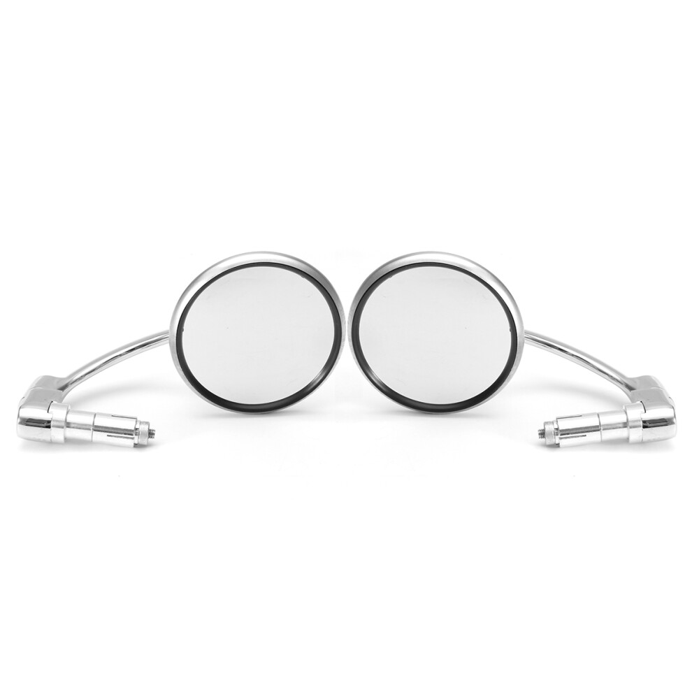 New 7/8Inch Motorcycle Handlebar End View Metal Mirrors 360 Rotation Cafe Racer Chrome 762179088912