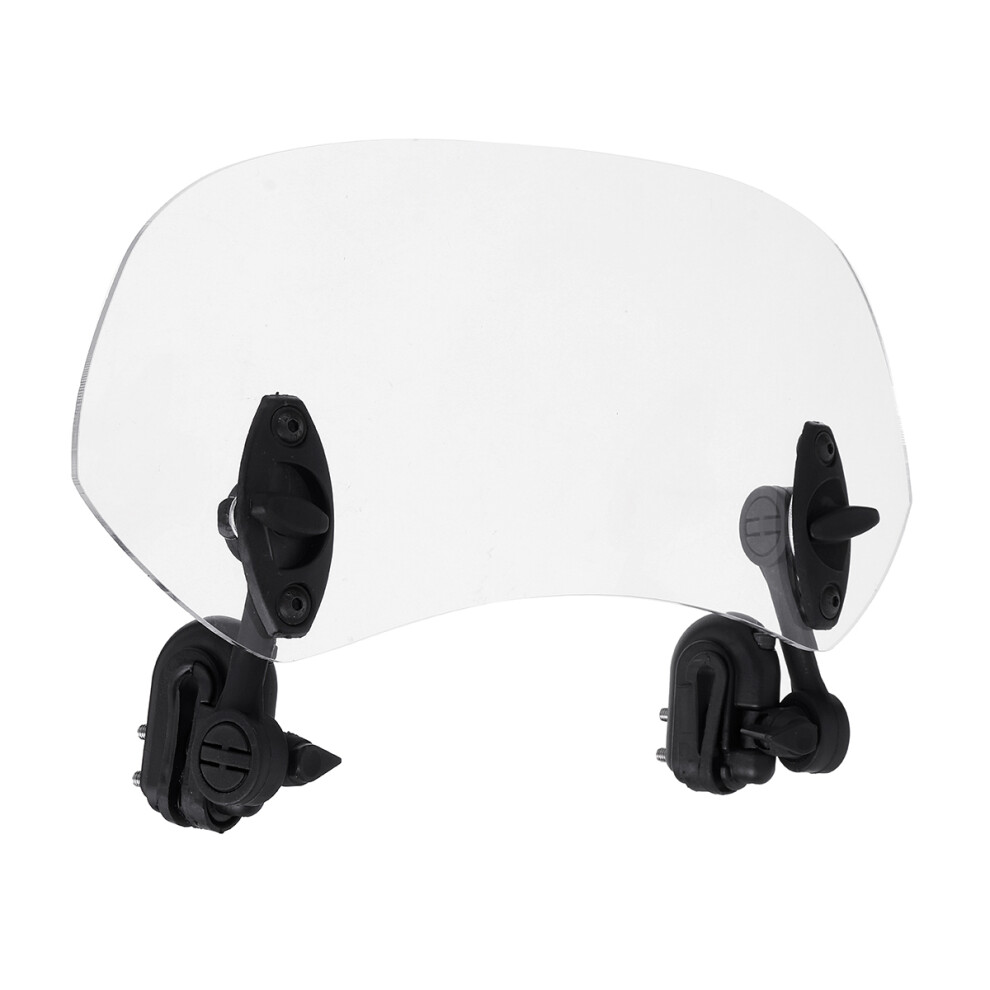 New Universal Adjustable Clip On Transparent Windshield Extension Spoiler Wind Small Windscreen Deflector For Motorcycle Scooter 762179092797