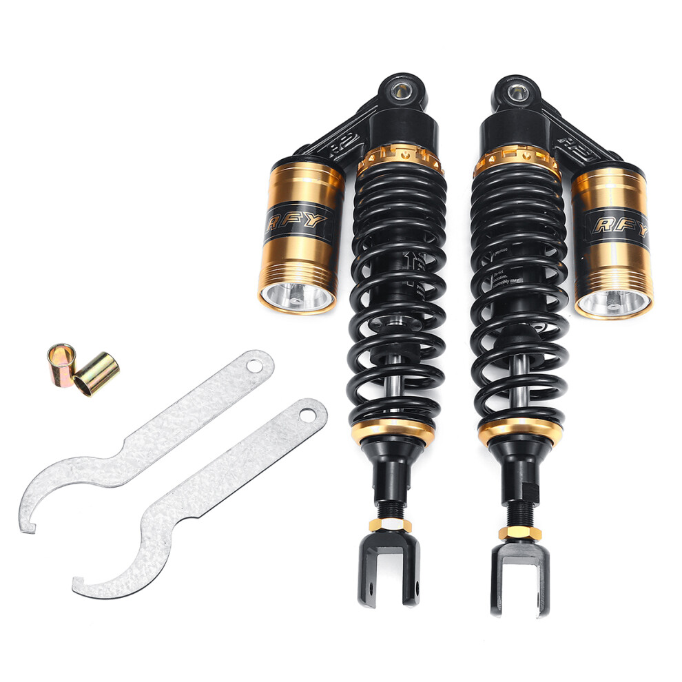 New 12.5Inch 320Mm Motorcycle Rear Air Shock Absorber Suspension 150Cc-750Cc For Honda/Yamaha/Suzuki Scooter Quad Street Bikes Karting Black/Gold 762179097303