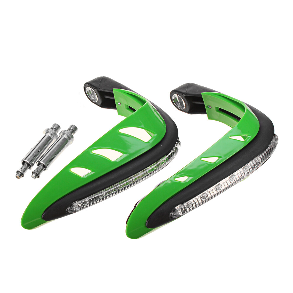 New Handlebar Guard With Drl Led Dirt Bike Atv Motocross Motorcycle Handguard Protector White/Light 762179073222