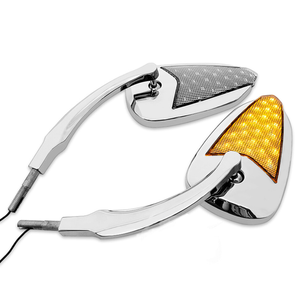 New Motorcycle 24Led Turn Signal Indicator Rear View Mirrors 762179094241