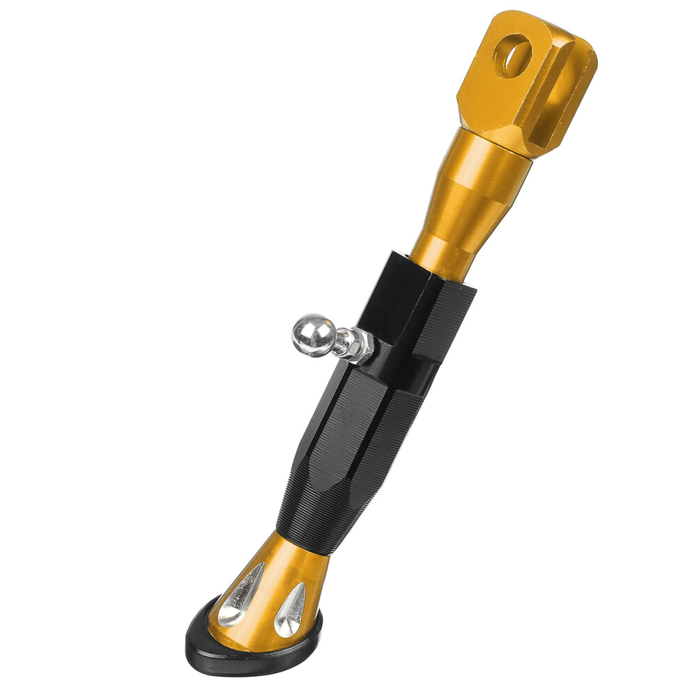 Universal Adjustable Motorcycle Scooter Cnc Aluminum Side Kickstand Stand Prop Post Black 762179055082