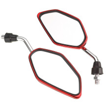Neue Paar 10 mm Universelle Motorrad Seiten-Rückspiegel Klar Aluminium Neu