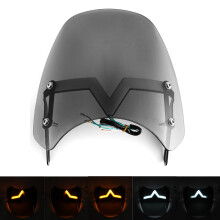 Neue universelle LED-Frontverkleidung Windschutzscheibe Motorrad Windscreen passend für 5–7" runde Scheinwerfer