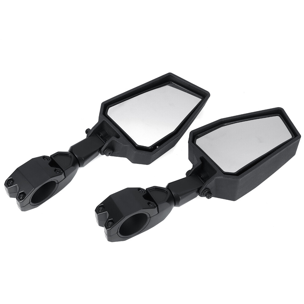 New 2Pcs Utv Side Rear View Mirrors Roll Cages 1.75 Inch Bar For Polaris Rzr 800 Ranger/Yamaha Rhinos 762179096207