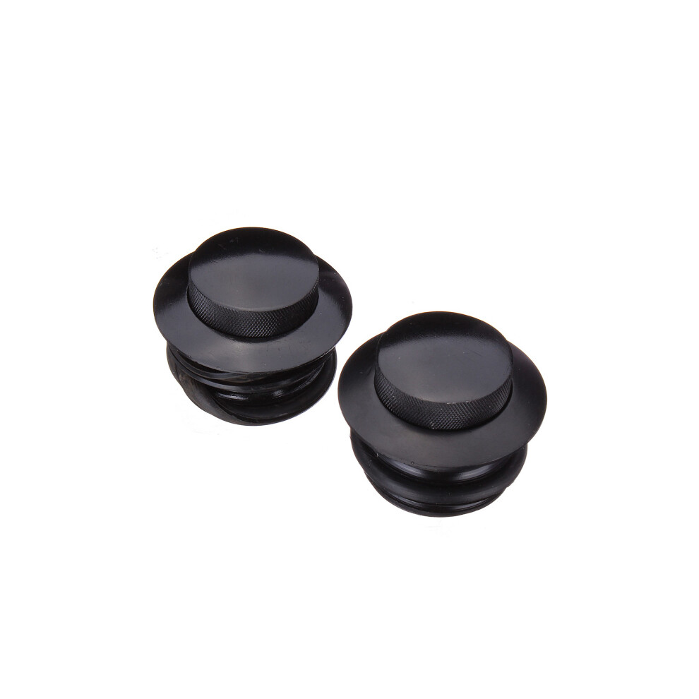 New 2 X Custom Gas Fuel Tank Flush Mount Cap For Harley Davidson Black 762179072713