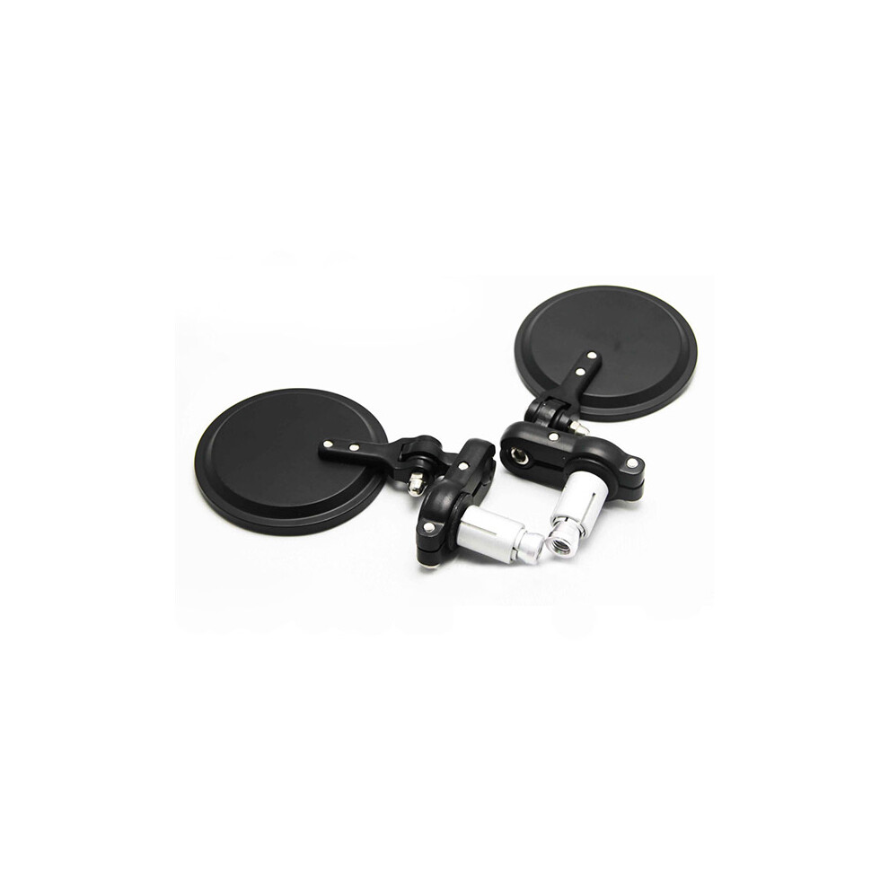 New 7/8Inch 22Mm Motorcycle Aluminum Handlebar Circular Foldable Mirrors 762179072768
