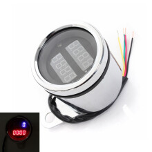 New Universal 12V Motorcycle LED Digital Tachometer and Clock Gauge
