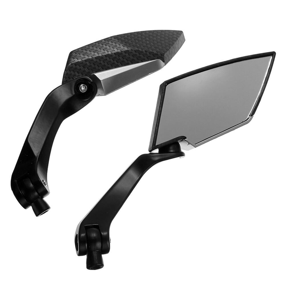 New Carbon Motorcycle Aluminum Handlebar End Side Rear View Mirrors 762179067993