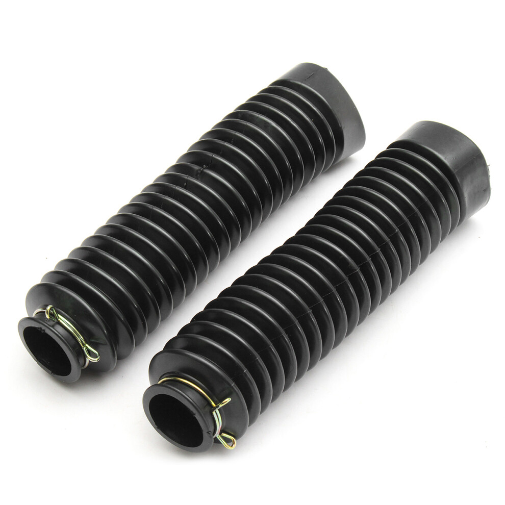 Universal Motorcycle Rubber Fork Shock Boots Gaiters Dirt Bike Dust Cover 762179052418