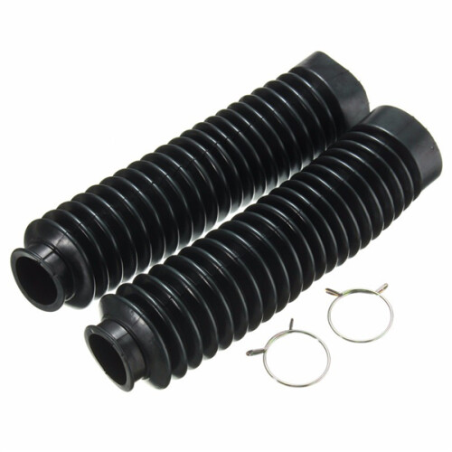 New 2Pcs Universal Motorcycle Rubber Front Fork Cover Gaiters Gators Boots