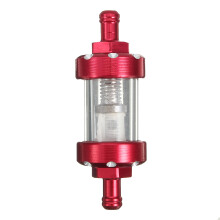 Nuovo filtro carburante inline per moto ATV e moto da cross in vetro da 1/4 pollice 6mm per pulizia dell'olio universale
