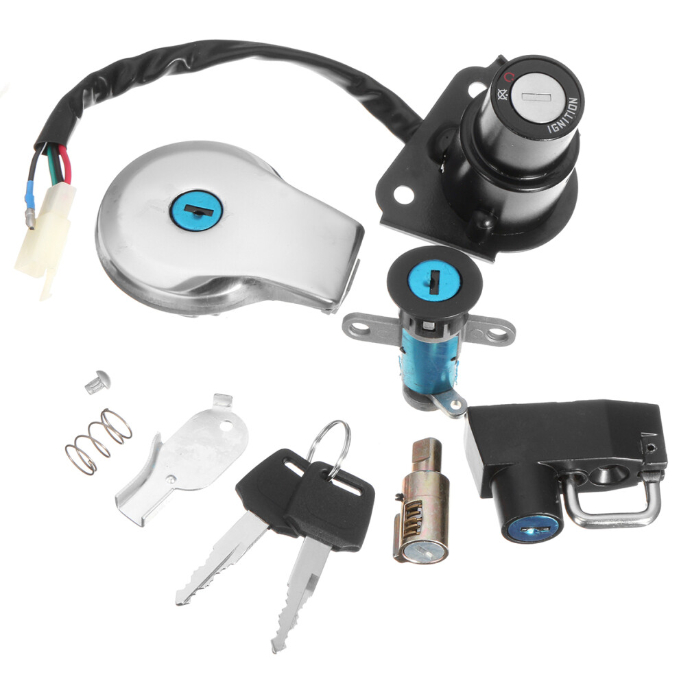 New Ignition Key Switch Fuel Gas Cap Seat Lock Kit For Yamaha Virago Xv125 Xv250 762179084785