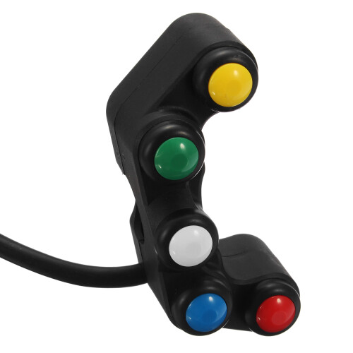 Nieuwe Motorfiets ATV Stuurknop Schakelaar Assemblage 5-knops Array Universeel 2
