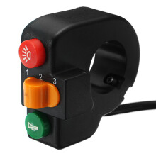 Nieuwe 22mm 7/8 inch motorfiets scooter stuurknop toeter koplamp 3-snelheid versnellingsschakelaar Aan Uit 3 in 1