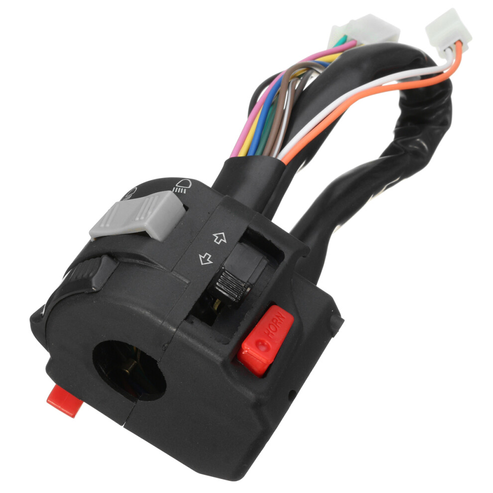 7/8Inch Left Motorcycle Handlebar Horn Turn Signals High/Low Beam Headlight Switch 762179041436