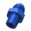 Adaptador de Mangueira de Combustível de Alumínio Reto AN8 para Rosca NPT de 3/8 polegadas Azul 3