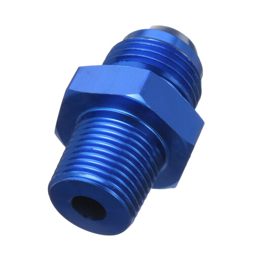 Adaptador de Mangueira de Combustível de Alumínio Reto AN8 para Rosca NPT de 3/8 polegadas Azul 2