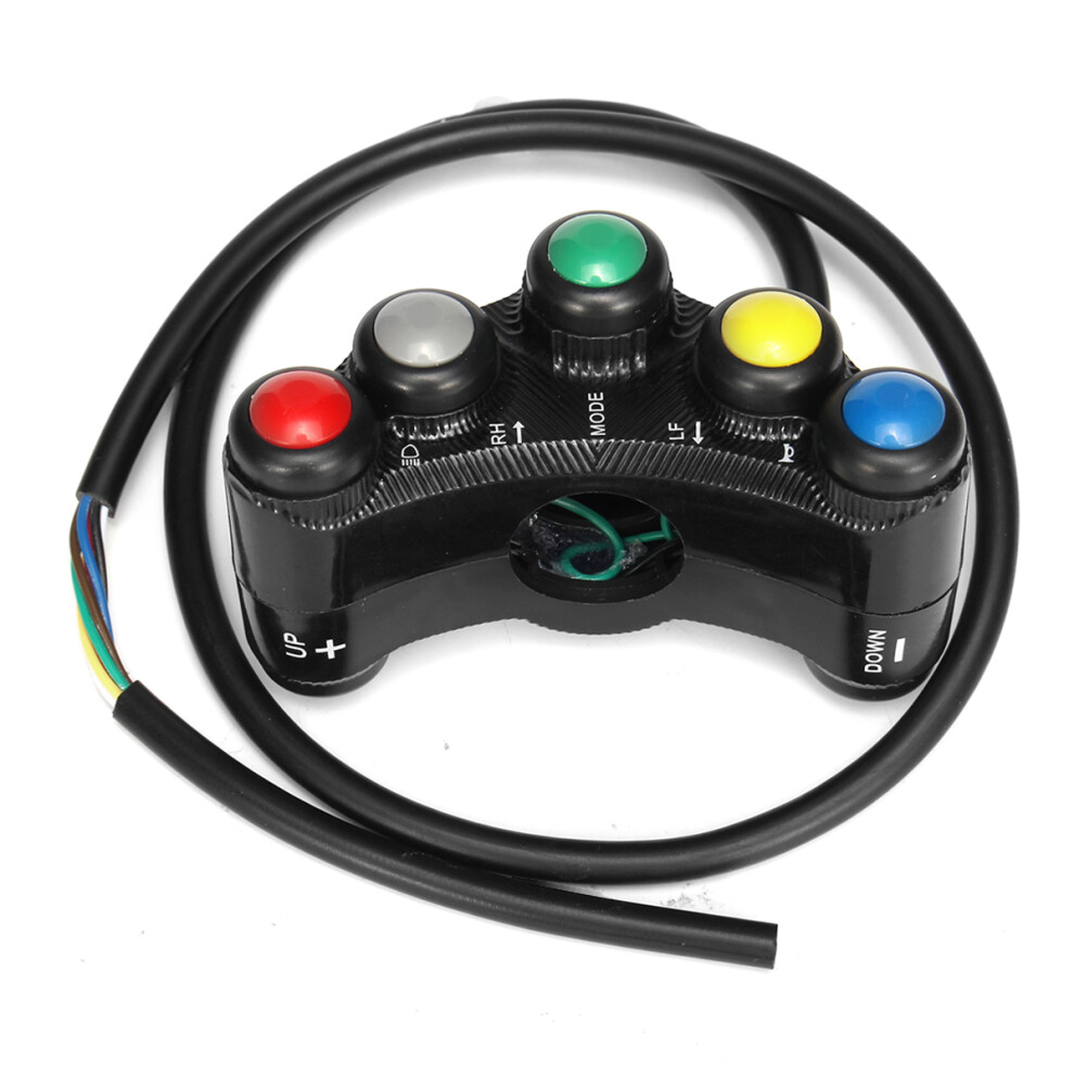 New 7 Buttons 22Mm Motorcycle Atv Handlebar Head Fog Horn Switch Button Light 762179067634