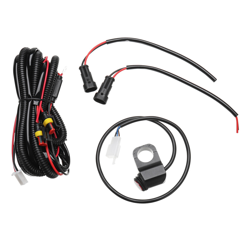 New 10A Relsy Switch Fog / Spot Wiring Loom Harness Kit For Motorcycle Car Light 762179061236