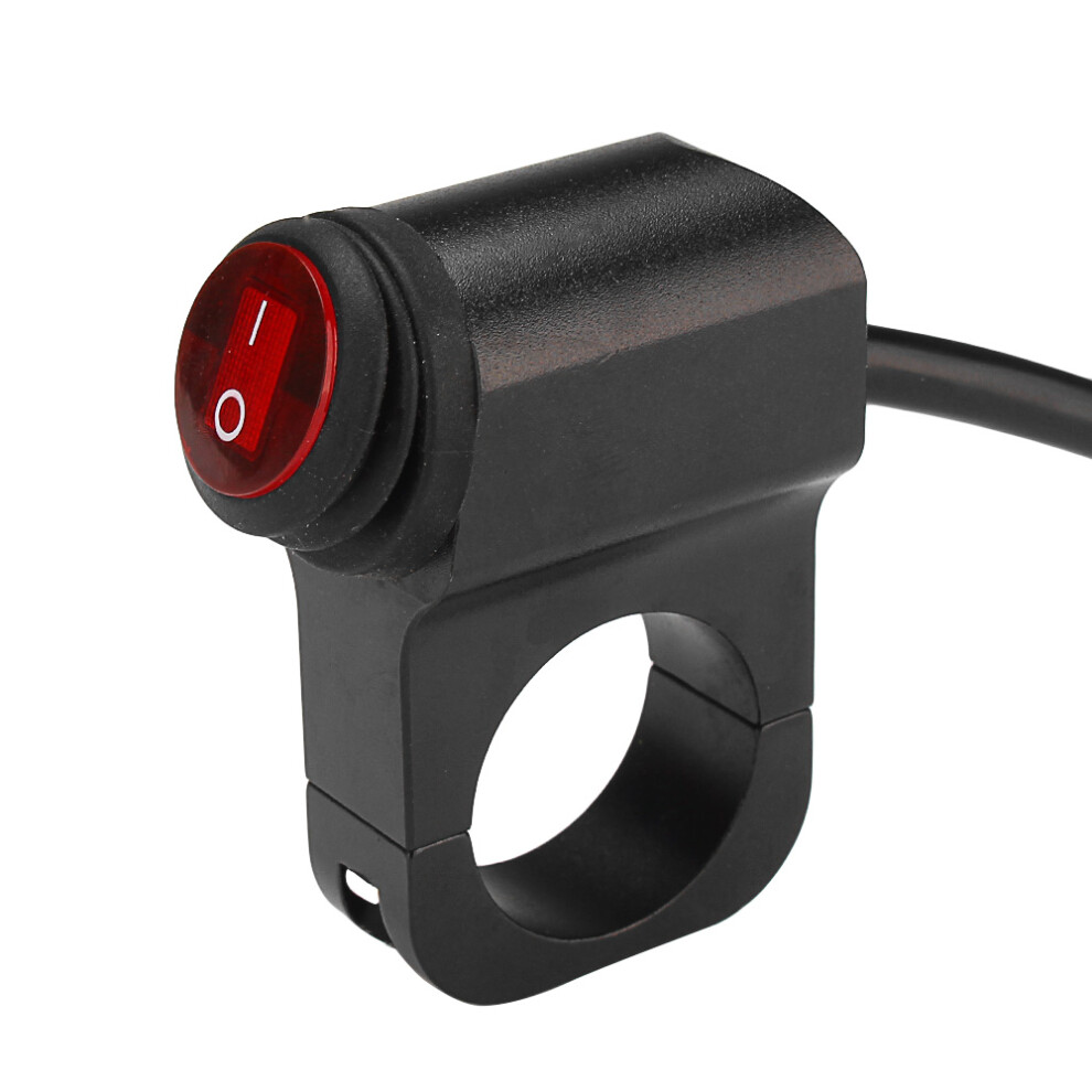 12V 10A Motorcycle On Off Switch 25Mm Handbar Grip Horn Spot Light 762179045823
