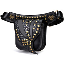 Neue Motorrad Steampunk PU-Leder Hüft- und Beuteltasche Schulter Gothic Retro Viktorianischer Stil