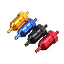 Nuovo filtro carburante universale in alluminio riutilizzabile per moto, benzina, gas, liquido.