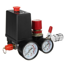 Neuer Luftkompressor-Druckschalter Regelventil Manometer mit Schnellanschluss