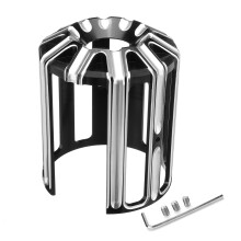 Neue CNC-Aluminium-Öl-Kraftstofffilterabdeckung Kappe Trim 10-Gauge für Harley Twin Cam Modelle Schwarz