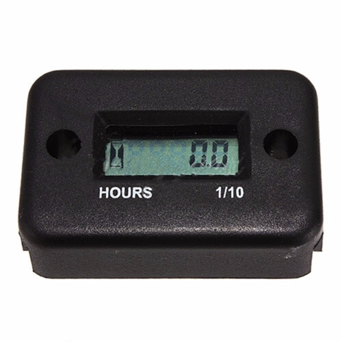 Black Motorcycle ATV Snowmobile Boat Ski  Waterproof Hour Meter 1