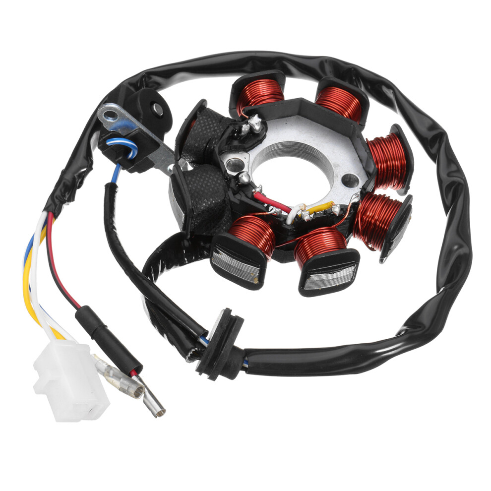 New Stator Magneto 8 Coil For Gy6 50Cc Atv Moped Go Kart Scooter Jcl Taotao Roketa Black 762179060550