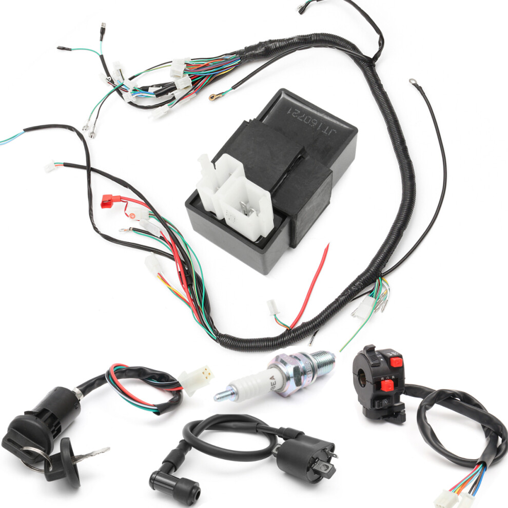 New 150Cc 200Cc 250Cc Wiring Harness Loom Solenoid Coil Regulator Cdi For Atv Quad Bike 762179091868