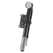 Neuer Mountainbike-Handpumpen tragbar aus Aluminiumlegierung mit Manometer US Französischer Mund Universal