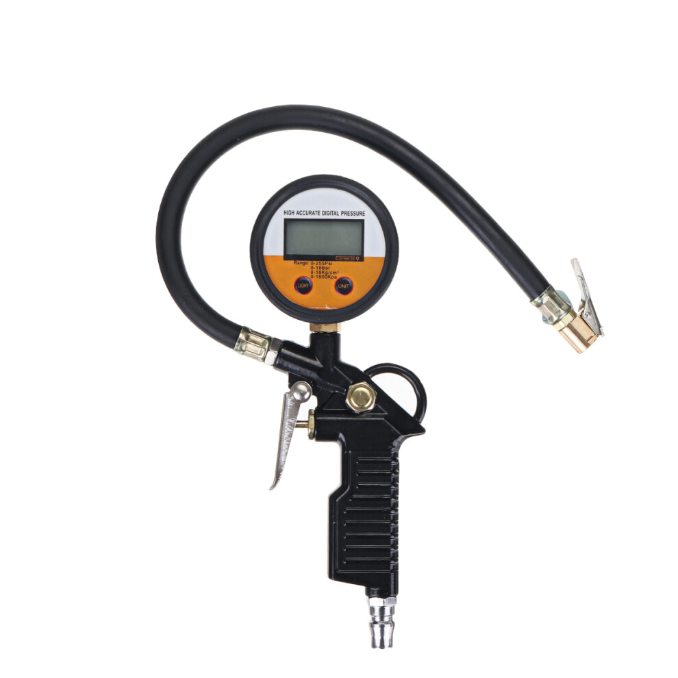 New 255 Psi 18 Bar Digital Tire Pressure Gauge Meter Tester Bike Car Truck Lcd 762179061731