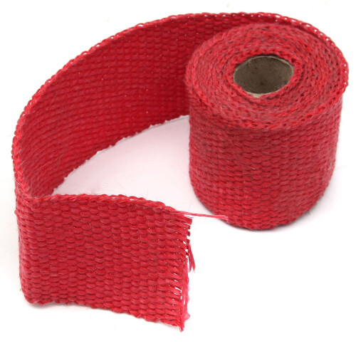 New 1.52cm Exhaust Header Pipe Wrap Shields Turbo Heat Manifold Header Insulation Red 2