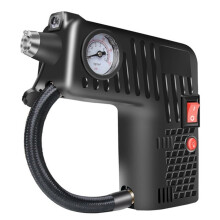 Neue 12 V tragbare Luftreifenaufblaspumpe mit LED-Sicherheitshammer Kompressor kabellos für Motorrad Elektroauto Auto Fahrrad