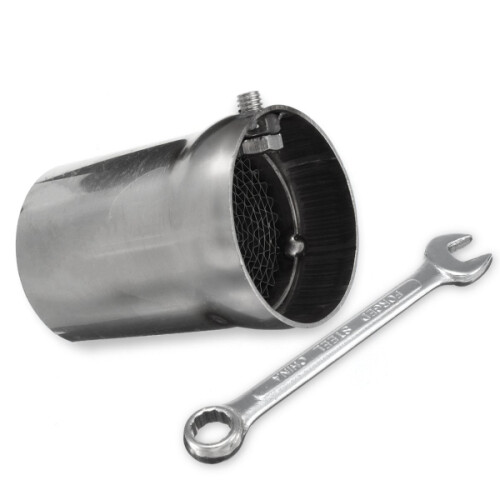 Novo silenciador de escape universal para motocicleta de 51mm/2 polegadas com baffle removível.