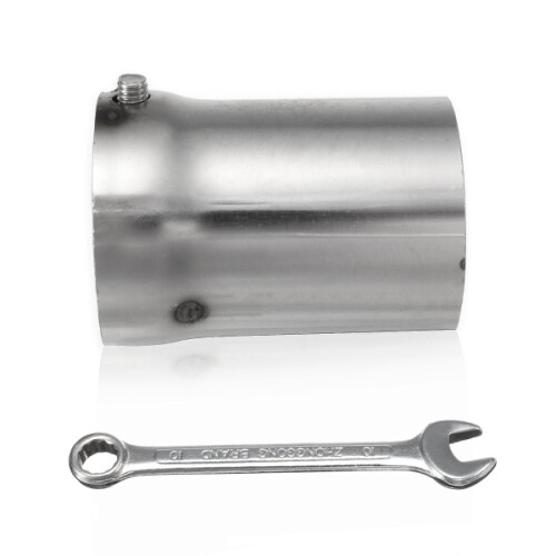 Novo silenciador de escape universal para motocicleta de 51mm/2 polegadas com baffle removível. 1