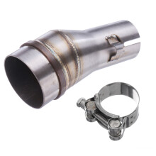 Neue 51 mm auf 35 mm Motorrad Edelstahl Auspuff Schalldämpfer Rohr Adapter Verbindung Poliert 2''