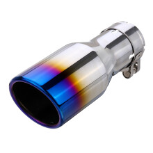 Neue 54 mm-76 mm Auto Heckauspuffrohr Endschalldämpfer Spitze Rund Edelstahl Universal
