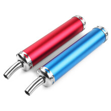 Nuovo silenziatore tubo di scarico blu rosso da corsa motociclistica 280MM 2 tempi