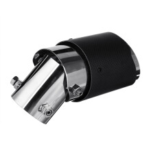 Neue 63 mm verstellbare Winkel-Autoauspuff-Endrohrblende 100% Kohlefaser matt schwarz
