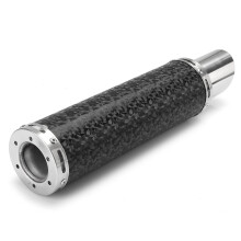 Nuovo terminale di scarico in fibra di carbonio universale da 50 mm per moto con silenziatore